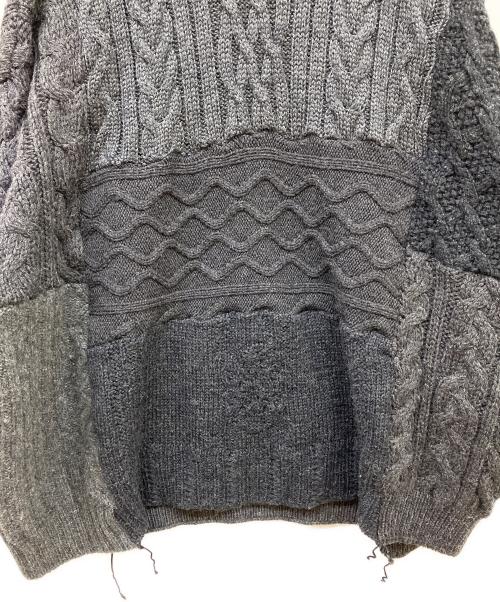 sunny side up（サニーサイドアップ）sunny side up (サニーサイドアップ) リメイクニット グレー サイズ:3の古着・服飾アイテム