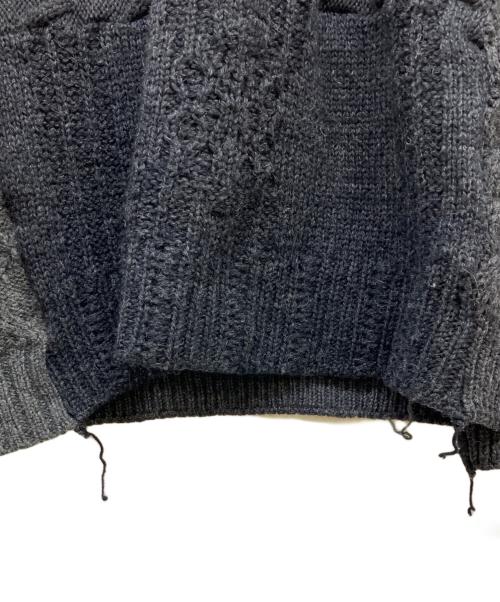 sunny side up（サニーサイドアップ）sunny side up (サニーサイドアップ) リメイクニット グレー サイズ:3の古着・服飾アイテム