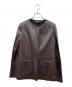 ZENOBIA（ゼノビア）の古着「レザー レイヤードジャケット」｜ブラウン