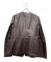 ZENOBIA (ゼノビア) レザー レイヤードジャケット ブラウン サイズ:6：6000円