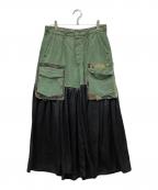 YuumiARIAユウミアリア）の古着「ミリタリー リメイクパンツ」｜オリーブブラック