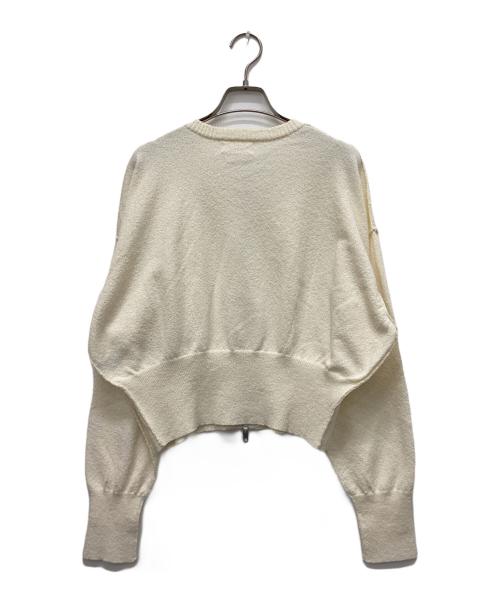 RIVE DROITE（リヴドロワ）RIVE DROITE (リヴドロワ) ブークレーzipニット ホワイト サイズ:Fの古着・服飾アイテム
