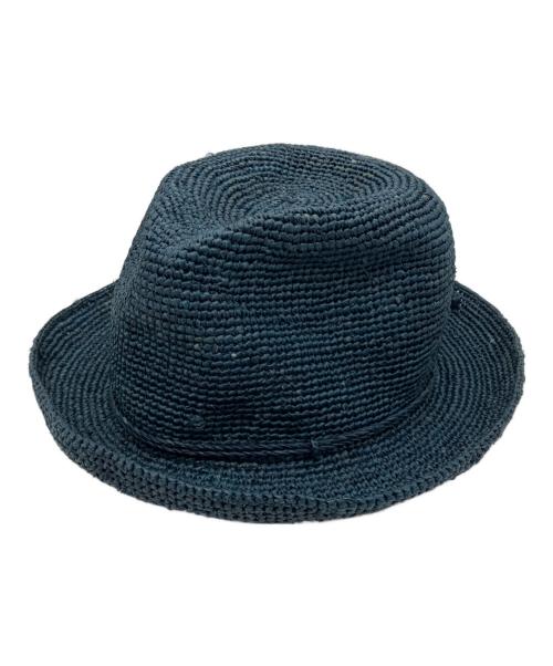 KAMINSKI XY（カミンスキー）KAMINSKI XY (カミンスキー) ストローハット ブルーの古着・服飾アイテム