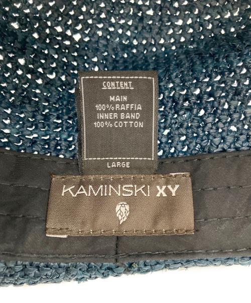KAMINSKI XY（カミンスキー）KAMINSKI XY (カミンスキー) ストローハット ブルーの古着・服飾アイテム