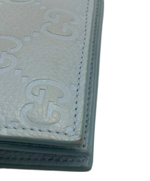 GUCCI（グッチ）GUCCI (グッチ) 2つ折り財布 ライトブルーの古着・服飾アイテム