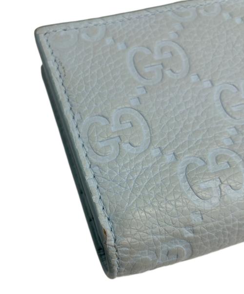 GUCCI（グッチ）GUCCI (グッチ) 2つ折り財布 ライトブルーの古着・服飾アイテム