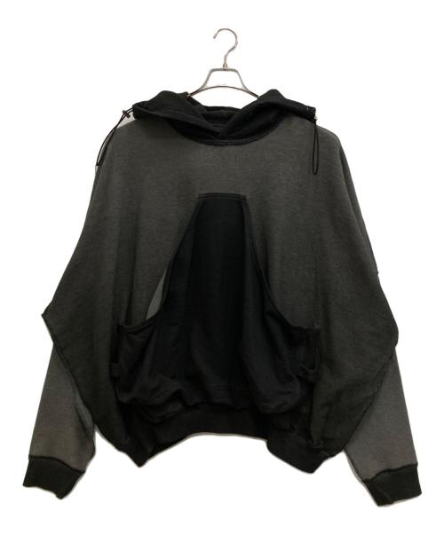 asparagus（アスパラガス）asparagus (アスパラガス) Description inside out pocket oversized HD ブラック サイズ:M 未使用品の古着・服飾アイテム