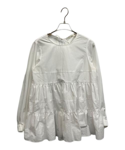 YORI（ヨリ）yori (ヨリ) ティアードロングブラウス ホワイト サイズ:freeの古着・服飾アイテム