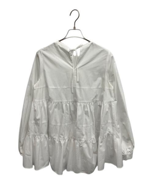 YORI（ヨリ）yori (ヨリ) ティアードロングブラウス ホワイト サイズ:freeの古着・服飾アイテム