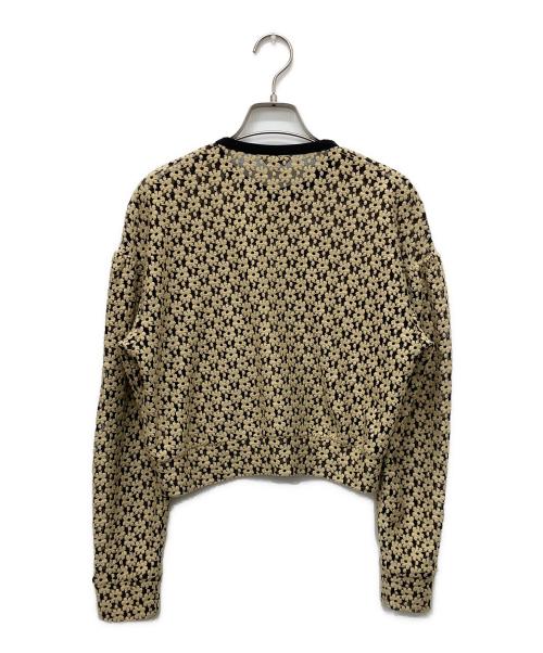 CLANE（クラネ）CLANE (クラネ) 3Dフラワーレースカーディガン ブラック×ベージュ サイズ:1の古着・服飾アイテム