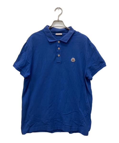 MONCLER（モンクレール）MONCLER (モンクレール) 半袖ポロシャツ ブルー サイズ:XLの古着・服飾アイテム