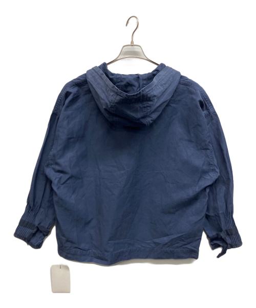 ESLOW（エスロー）ESLOW (エスロー) フード付レースアップブラウス ネイビー サイズ:2の古着・服飾アイテム