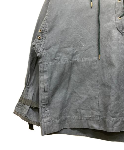 ESLOW（エスロー）ESLOW (エスロー) フード付レースアップブラウス ネイビー サイズ:2の古着・服飾アイテム