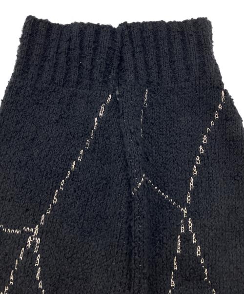 TATTOO STUDIO YAMADA（タトゥースタジオヤマダ）TATTOO STUDIO YAMADA (タトゥースタジオヤマダ) SPIDERWEB BOUCLE COTTON CARDIGAN ブラック サイズ:Lの古着・服飾アイテム