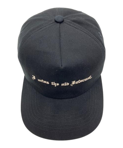oMA studios（オーマスタジオ）oMA studios (オーマスタジオ) oLD INTERNET HAT ブラックの古着・服飾アイテム