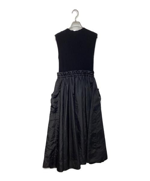 CELFORD（セルフォード）CELFORD (セルフォード) ニットドッキングドロストワンピース　CWN0222033 ブラック サイズ:36の古着・服飾アイテム