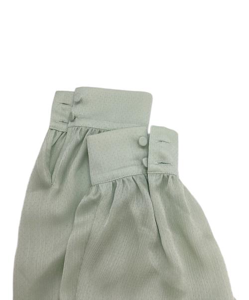 ANAYI（アナイ）ANAYI (アナイ) サテンドット楊柳ボウタイ ブラウス グリーン サイズ:36の古着・服飾アイテム