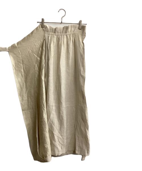 styling/（スタイリング）styling/ (スタイリング) バックサテン2wayラップスカート ベージュの古着・服飾アイテム