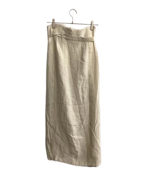 styling/（スタイリング）styling/ (スタイリング) バックサテン2wayラップスカート ベージュの古着・服飾アイテム