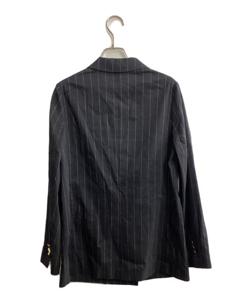theory（セオリー）theory (セオリー) PINSTRIPE LINEN PIAZZA JKT ブラック サイズ:０の古着・服飾アイテム