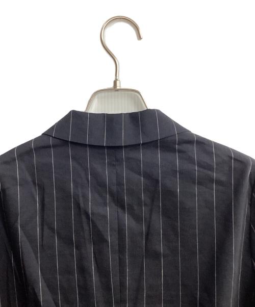 theory（セオリー）theory (セオリー) PINSTRIPE LINEN PIAZZA JKT ブラック サイズ:０の古着・服飾アイテム