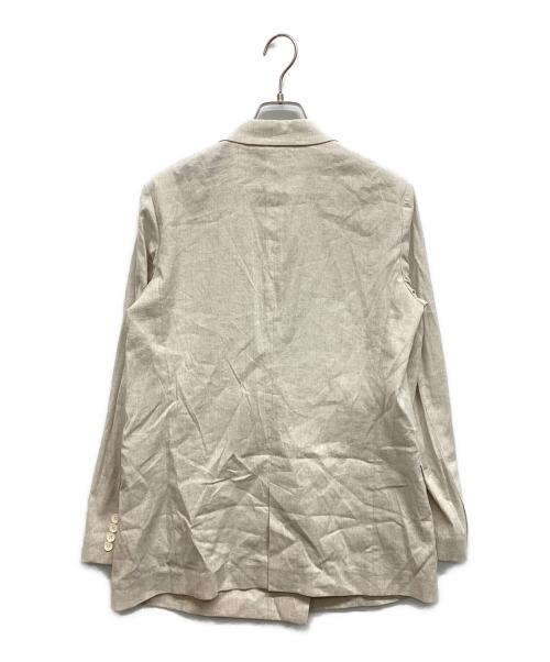 uncrave（アンクレイヴ3.）uncrave (アンクレイヴ3.) リネントロ プレーン ダブルジャケット ベージュ サイズ:1の古着・服飾アイテム