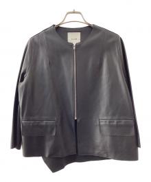 CLANE（クラネ）の古着「BACK CROSS RAM LEATHER JACKET」｜ブラック