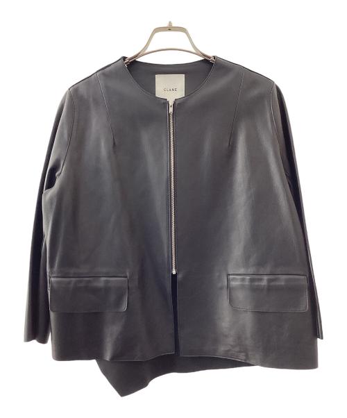 CLANE（クラネ）CLANE (クラネ) BACK CROSS RAM LEATHER JACKET ブラック サイズ:1の古着・服飾アイテム