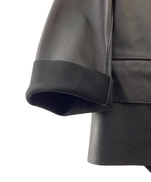 CLANE（クラネ）CLANE (クラネ) BACK CROSS RAM LEATHER JACKET ブラック サイズ:1の古着・服飾アイテム