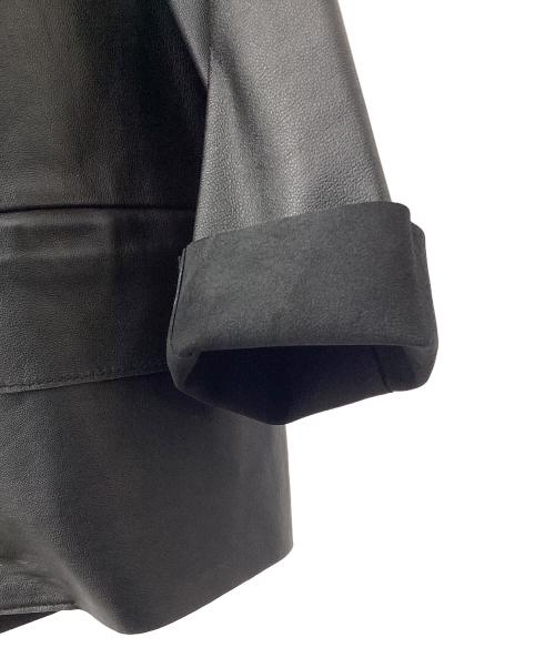 CLANE（クラネ）CLANE (クラネ) BACK CROSS RAM LEATHER JACKET ブラック サイズ:1の古着・服飾アイテム