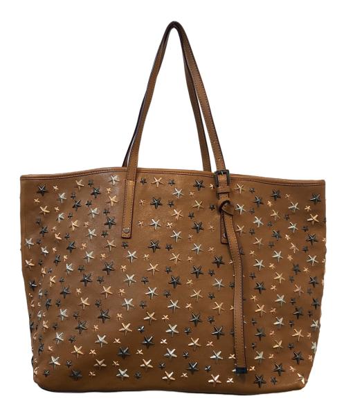 JIMMY CHOO（ジミーチュウ）JIMMY CHOO (ジミーチュウ) SASHA M トートバッグ ブラウンの古着・服飾アイテム