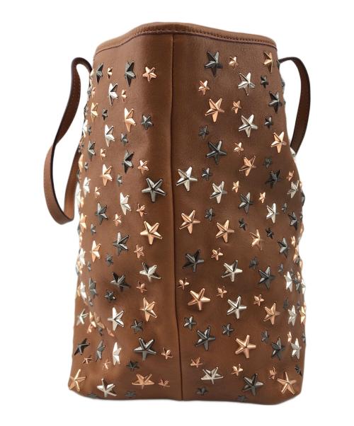 JIMMY CHOO（ジミーチュウ）JIMMY CHOO (ジミーチュウ) SASHA M トートバッグ ブラウンの古着・服飾アイテム