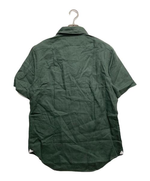 finamore（フィナモレ）Finamore (フィナモレ) 半袖リネンシャツ グリーン サイズ:41の古着・服飾アイテム