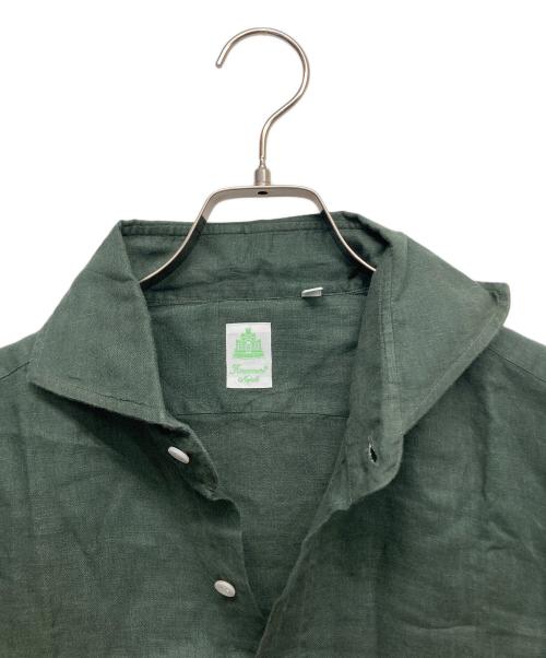 finamore（フィナモレ）Finamore (フィナモレ) 半袖リネンシャツ グリーン サイズ:41の古着・服飾アイテム
