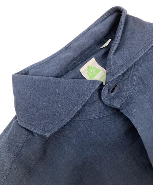 finamore（フィナモレ）Finamore (フィナモレ) 半袖リネンシャツ ネイビー サイズ:42の古着・服飾アイテム