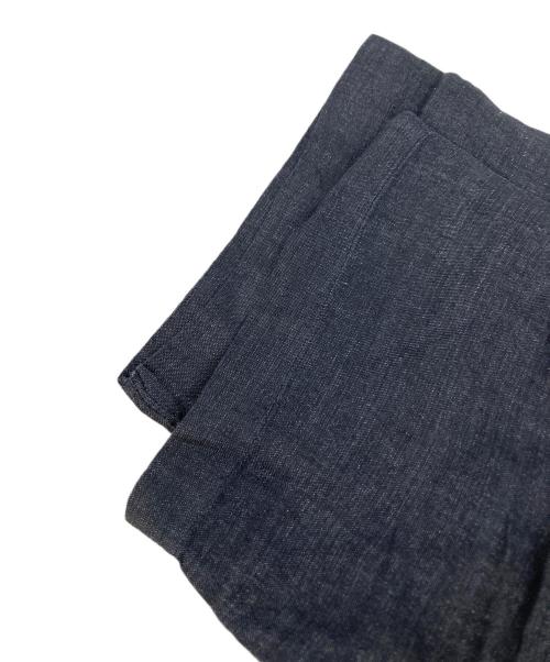 finamore（フィナモレ）Finamore (フィナモレ) 半袖リネンシャツ ダークネイビー サイズ:42の古着・服飾アイテム