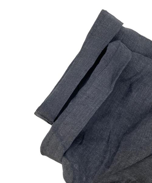 finamore（フィナモレ）Finamore (フィナモレ) 半袖リネンシャツ ダークネイビー サイズ:42の古着・服飾アイテム