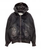 FenG CHen WANGフェンチェンワン）の古着「DENIM FOLDING OVERSIZED JACKET」｜ブラック