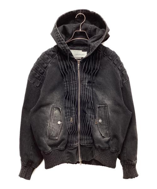 FenG CHen WANG（フェンチェンワン）FENG CHEN WANG (フェンチェンワン) DENIM FOLDING OVERSIZED JACKET ブラック サイズ:Ｍの古着・服飾アイテム