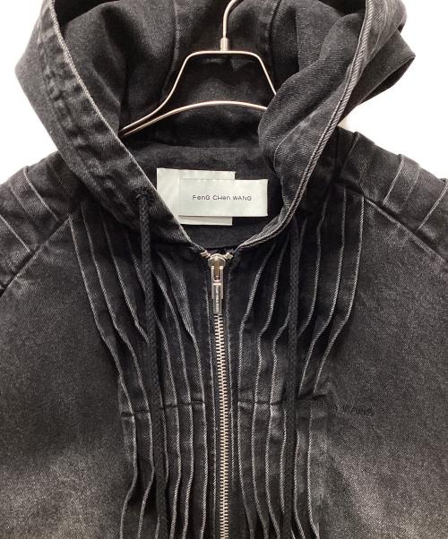 FenG CHen WANG（フェンチェンワン）FENG CHEN WANG (フェンチェンワン) DENIM FOLDING OVERSIZED JACKET ブラック サイズ:Ｍの古着・服飾アイテム