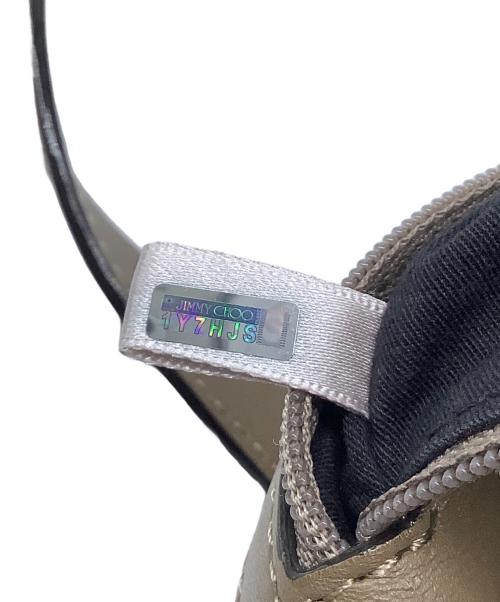 JIMMY CHOO（ジミーチュウ）JIMMY CHOO (ジミーチュウ) スターストーンスタッズトートバッグ ベージュの古着・服飾アイテム