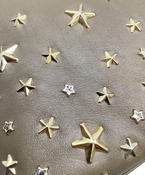 JIMMY CHOO（ジミーチュウ）JIMMY CHOO (ジミーチュウ) スターストーンスタッズトートバッグ ベージュの古着・服飾アイテム