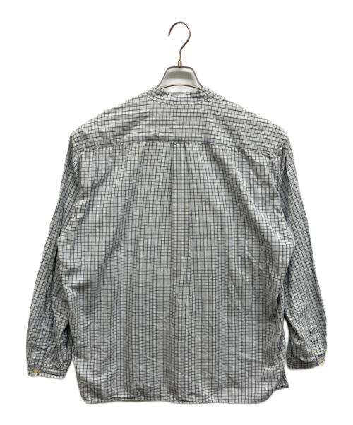 LEVI'S（リーバイス）LEVI'S (リーバイス) バンドカラープルオーバーチェックシャツ ブルー サイズ:Lの古着・服飾アイテム