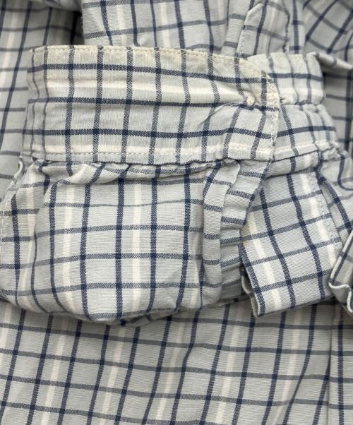 LEVI'S（リーバイス）LEVI'S (リーバイス) バンドカラープルオーバーチェックシャツ ブルー サイズ:Lの古着・服飾アイテム