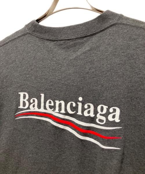 BALENCIAGA（バレンシアガ）BALENCIAGA (バレンシアガ) Political Campaign Longsleeve Tee/キャンペーンロゴカットソー グレー サイズ:3の古着・服飾アイテム
