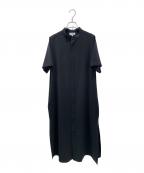 HYKEハイク）の古着「MAXI SHIRT DRESS/シャツワンピース」｜ブラック