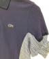 中古・古着 LACOSTE (ラコステ) sacai (サカイ) ストライプシャツドッキングポロシャツ ネイビー サイズ:36：15000円