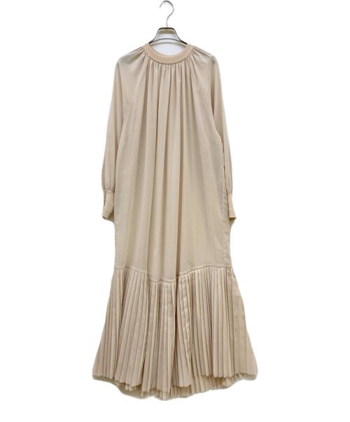 HYKE（ハイク）HYKE (ハイク) SHIRRED VOILE DRESS ベージュ サイズ:2の古着・服飾アイテム