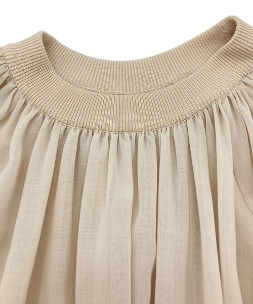 HYKE（ハイク）HYKE (ハイク) SHIRRED VOILE DRESS ベージュ サイズ:2の古着・服飾アイテム