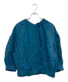 HYKE（ハイク）の古着「LINEN SHIRRED TOP」｜ブルー